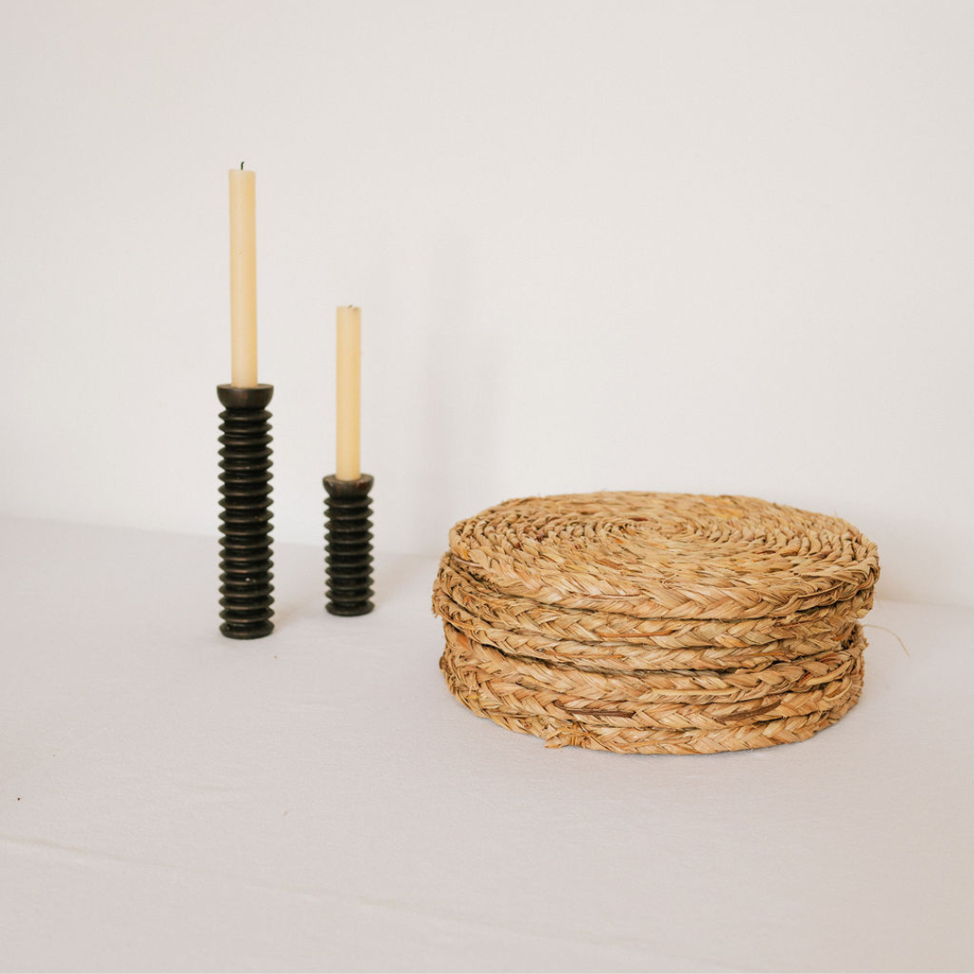 Woven grass placemats