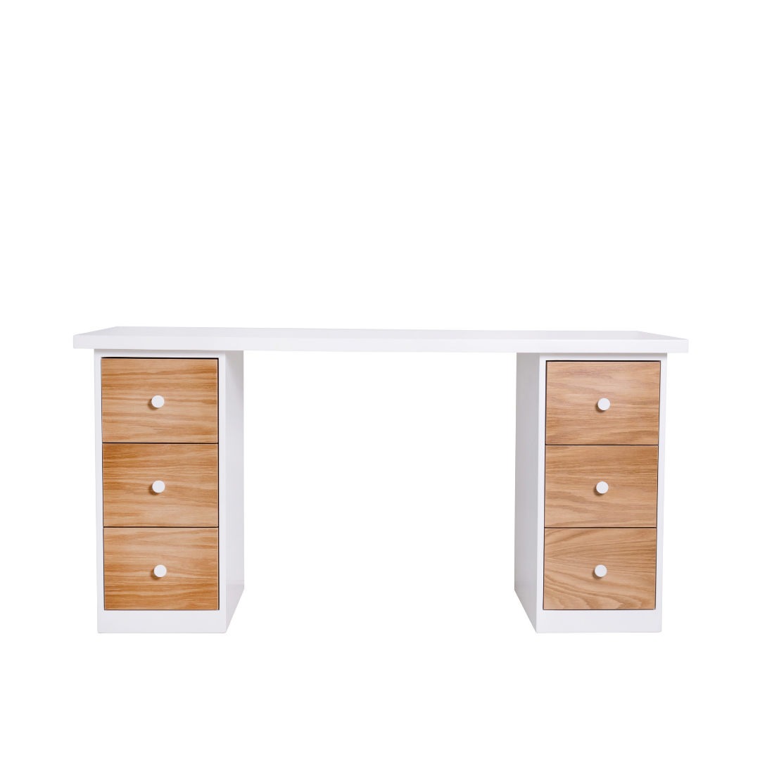 White and Oak Desk