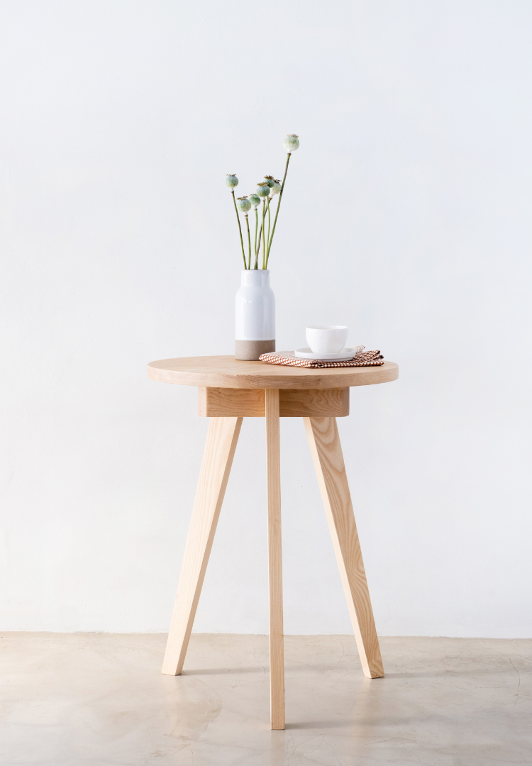 Ash Wood Side Table