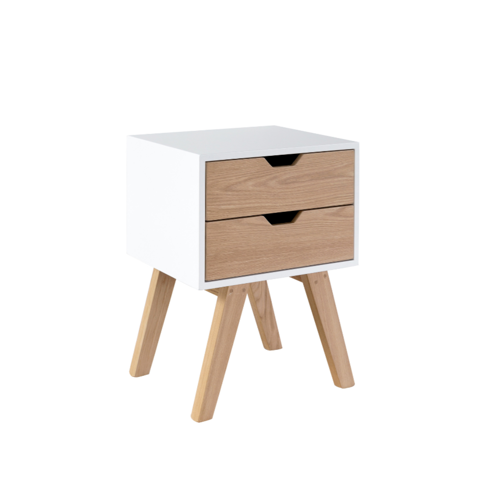 Sean Oak and White Bedside Table | Trestle South Africa