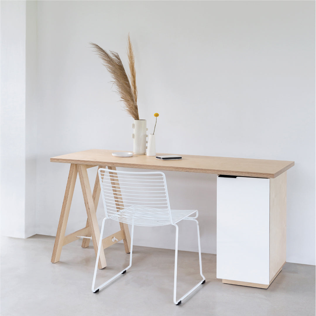 Xanthea. Birch Plywood Desk - Trestle South Africa